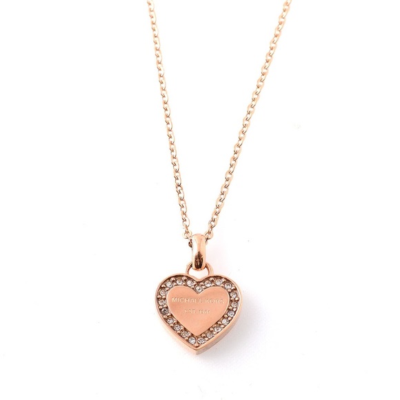 mk heart necklace